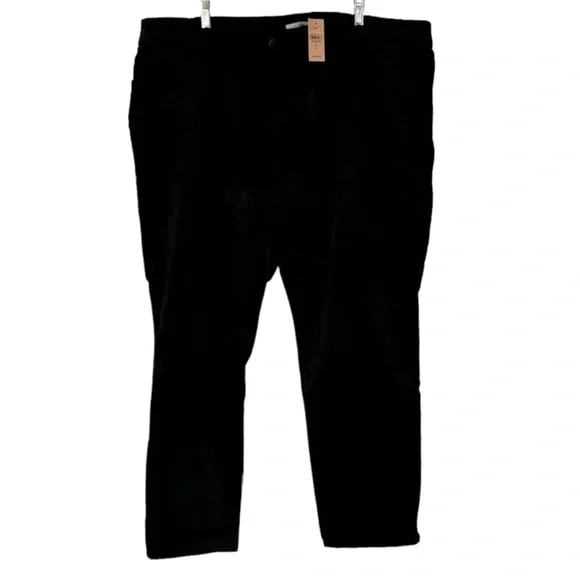 LOFT Plus Black Midrise Stretch Velour Skinny Pants size 22 NWT - Picture 3 of 16